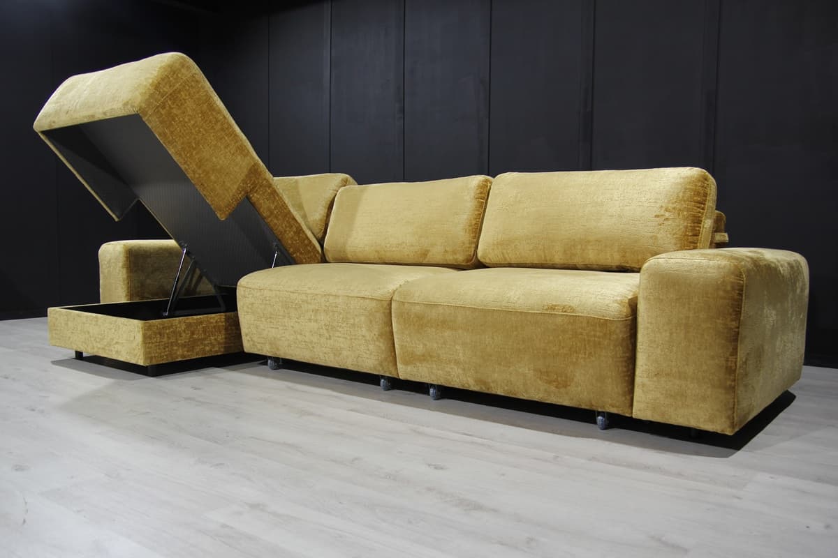 Оттоманка с подъемным механизмом модульного углового дивана Бостон