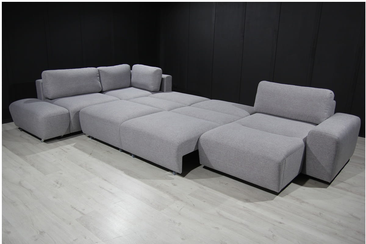 Большой раскладной модульный угловой диван Бостон - фото спального места