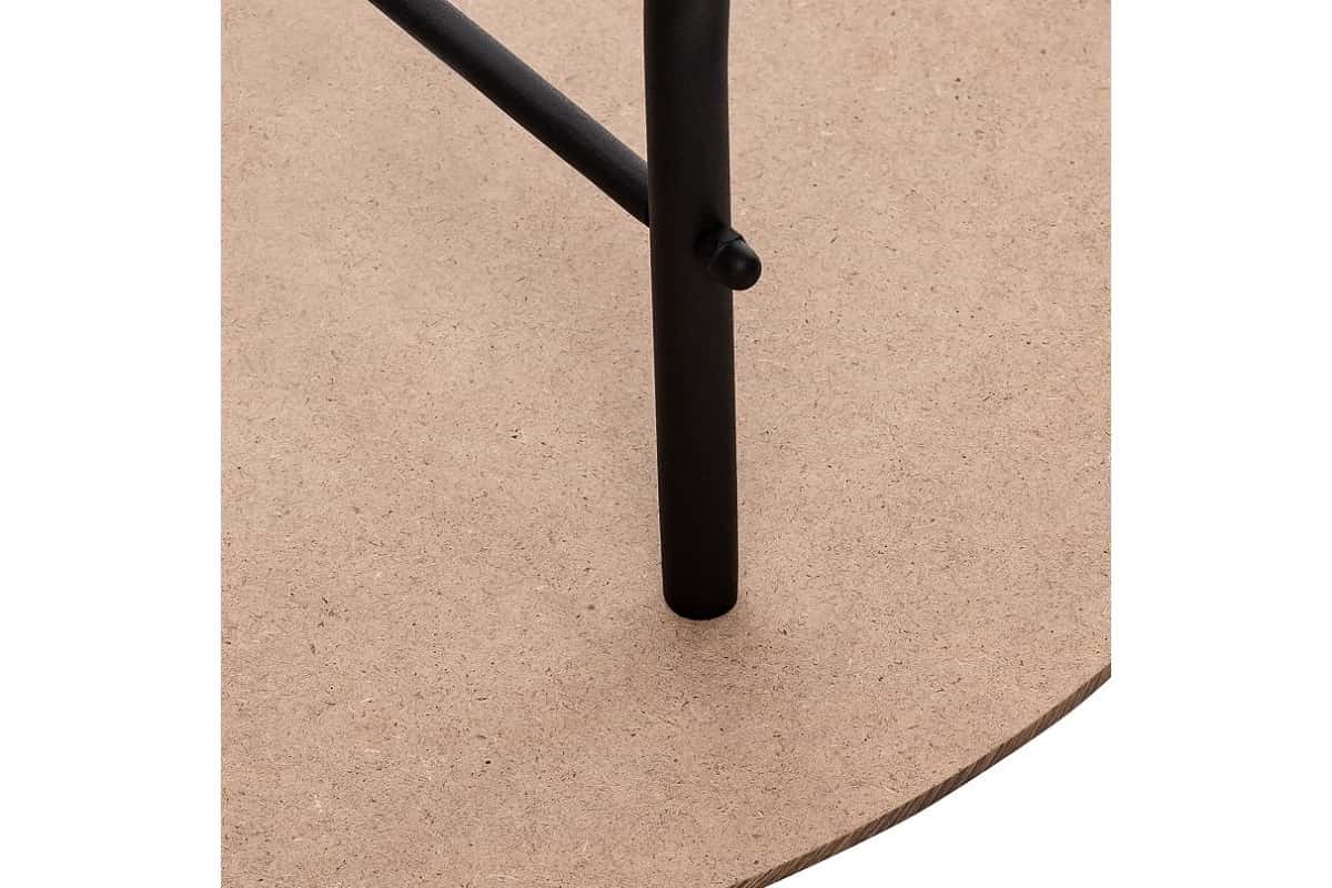 Крепление металлических ножек к круглой столешнице журнального столика Ники