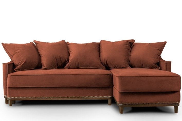 Коричневый угловой диван Новалис купить по цене 97 500 руб. с доставкой —интернет-магазин RestMebel.ru