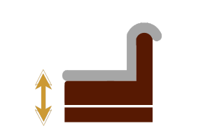 Иконка высоты сидения Высота сидения