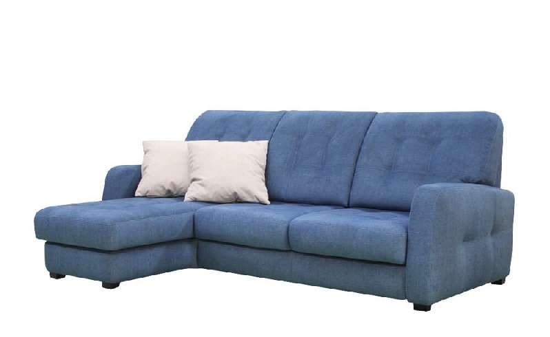 Угловой диван Персей с оттоманкой в велюре Угловой диван Персей с оттоманкой в велюре