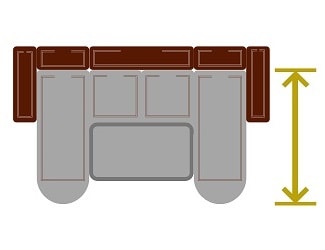 Иконка ширины спального места П образного дивана