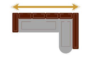 Длина углового дивана с оттоманкой Длина углового дивана с оттоманкой