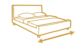 Иконка ширины двуспальной кровати Ширина двуспальной кровати