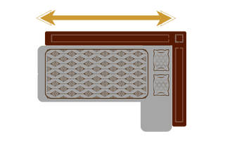 Длина спального места кухонного углового дивана