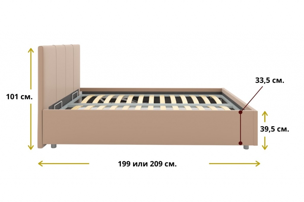 Размеры кровати Прато длина и высота Фото с размерами кровати Прато длина и высота