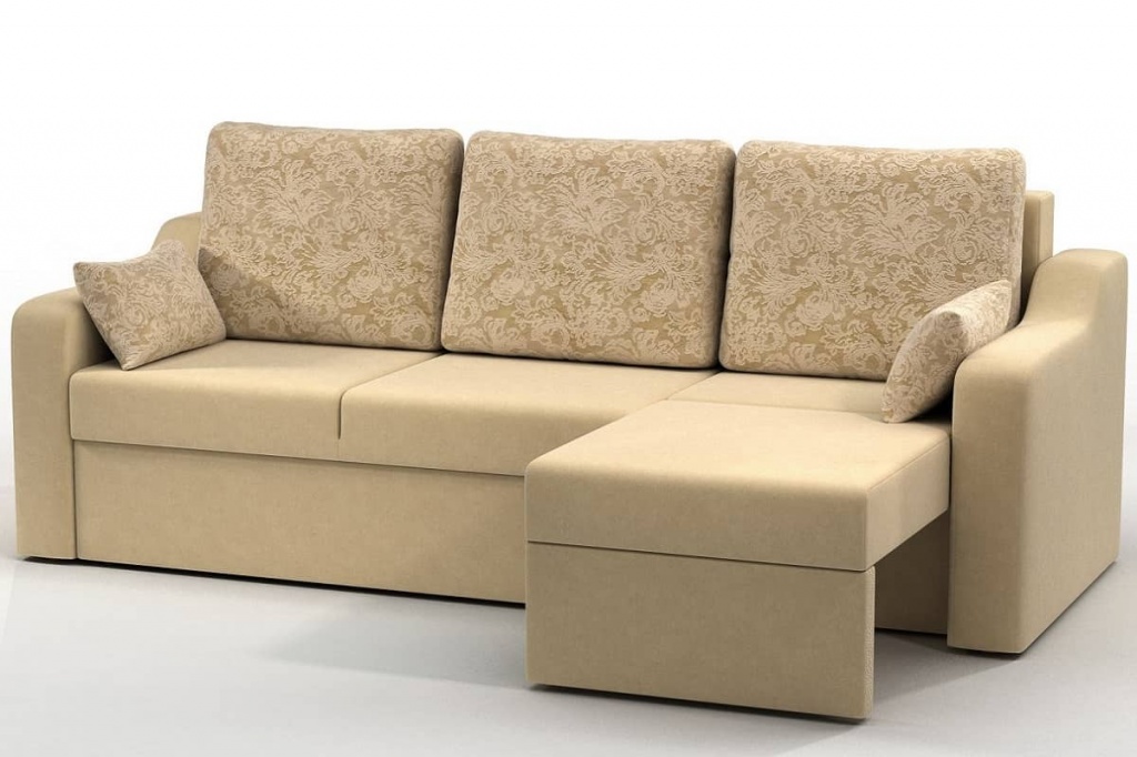 Угловой диван с оттоманкой в велюре Laurel Фото углового дивана с оттоманкой в велюре Laurel