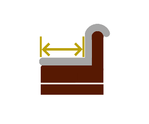 Размер глубины сидения