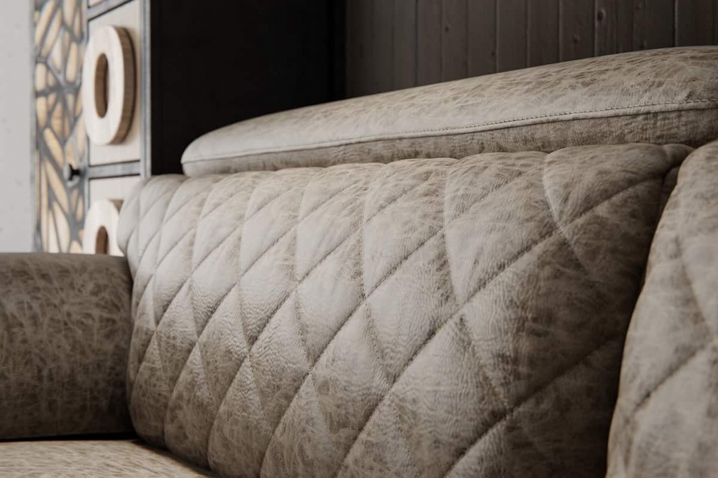 Спинка дивана со стяжкой в замше Keyturивана со стяжкой в замше Keytur Фото спинки дивана со стяжкой в замше Keytur