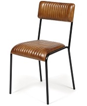 Металлический стул Kraft с мягкими кожаными сидениями для дома в комплекте