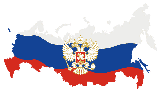 Карта России с гербом