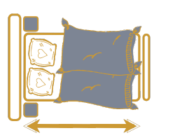 Иконка длины спального места двуспальной кровати Длина спального места двуспальной кровати