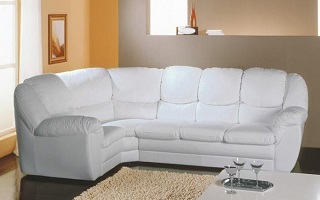 кожаный угловой диван Нимфа с кресельной секцией
