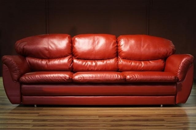 Кожаный двухместный диван Диона с механизмом еврокнижка Кожаный двухместный диван Диона с механизмом еврокнижка