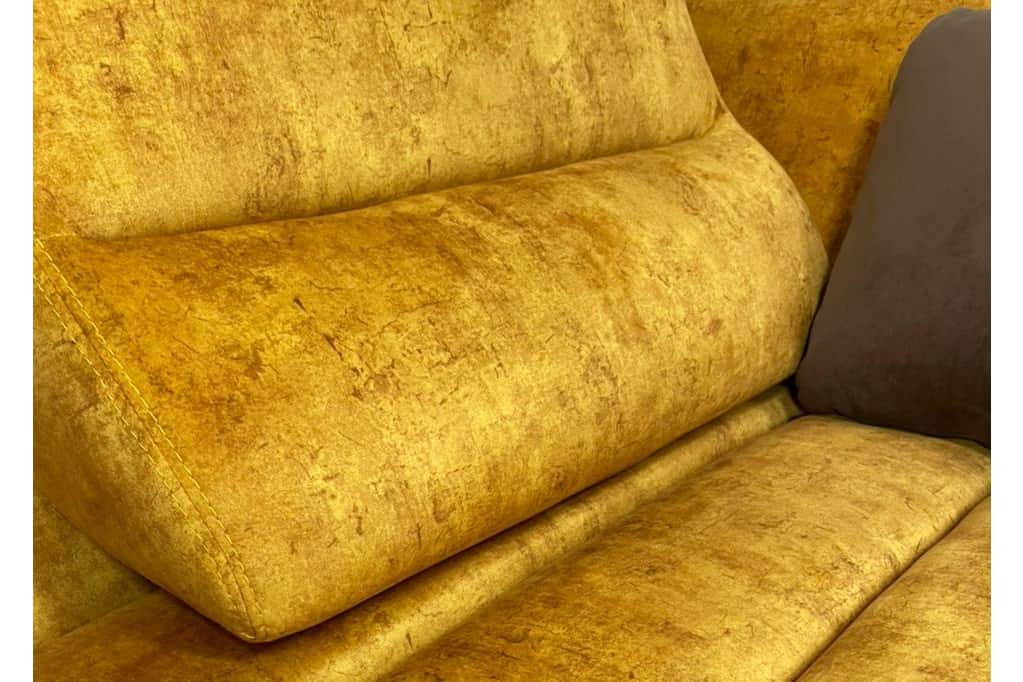 Подушка дивана в велюре Fresca yellow
