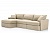 Фото коричневого углового дивана еврокнижка Марсия с оттоманкой
