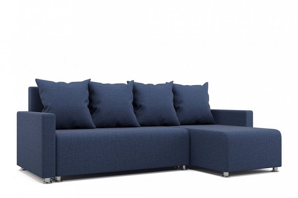 Синий угловой диван Челси