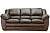 Мягкий диван-кровать Оберон на 3 посадочных места коричневого цвета