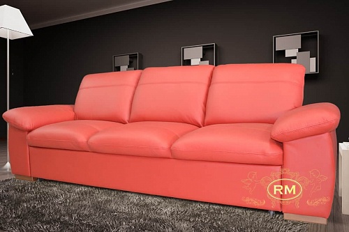Красный кожаный диван Верона Мадрас