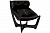 Черное кресло Комфорт 11 для дома в искусственной коже с глянцевым лицом