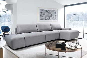 Угловой диван Бостон с пуфом