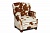 Бело-коричневое кресло для отдыха дома Феникс