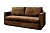 Фото коричневого дивана еврокнижка Хьюго со спальным местом и ящиком для белья