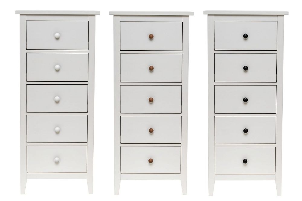 Комод Мира Вайт с пятью ящиками для хранения
