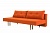 Вид сзади оранжевого дивана еврокнижка Варшава