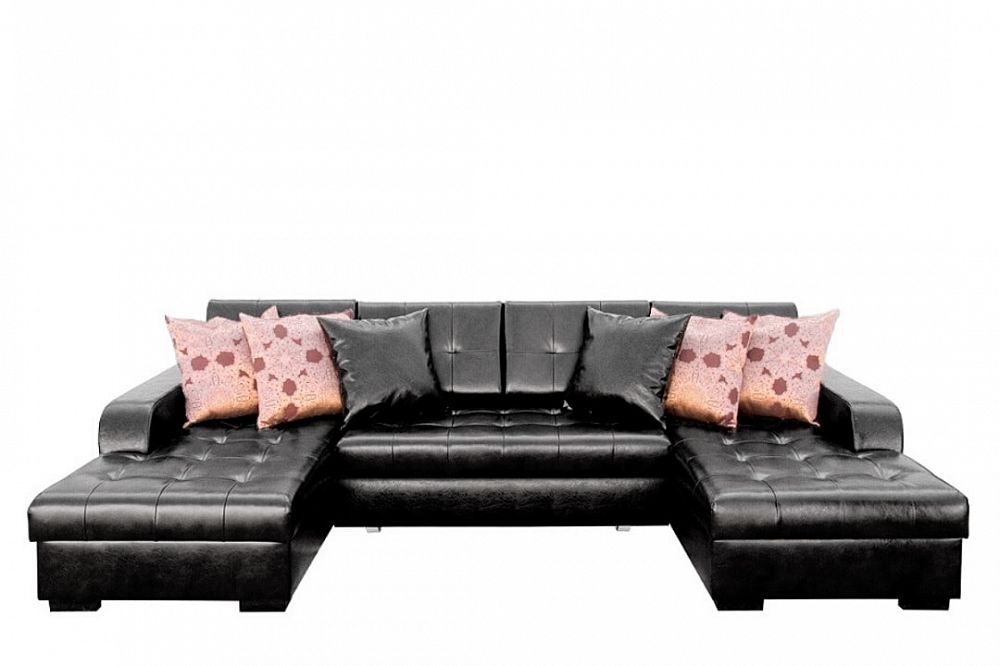 Кожаный П образный диван Бельфор 