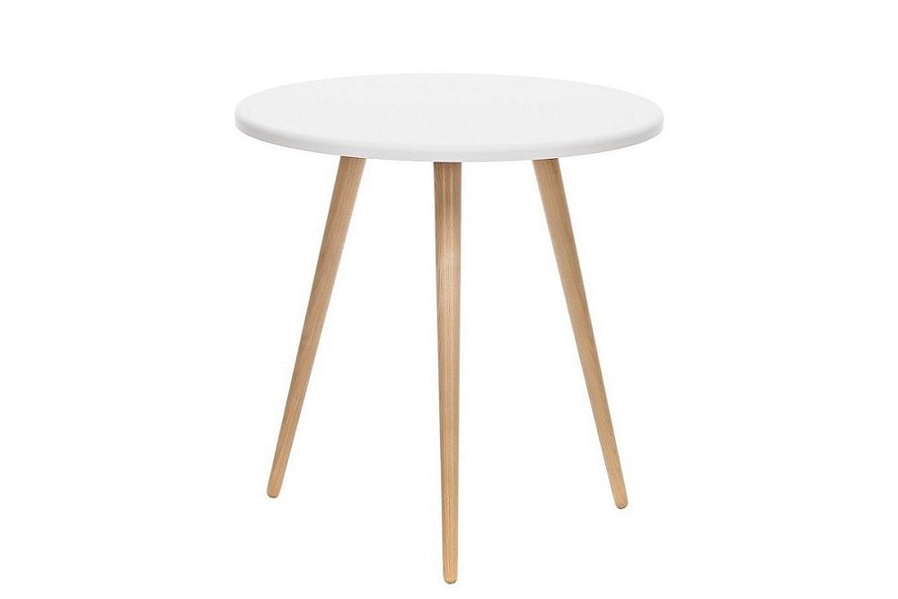 Журнальный столик Бекс на трёх деревянных ножках с круглой столешницей