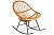 Кресло-качалка Petunia с черными металлическими ножками