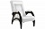 Бежевое кресло Комфорт Quarantuno с подлокотниками цвета Венге