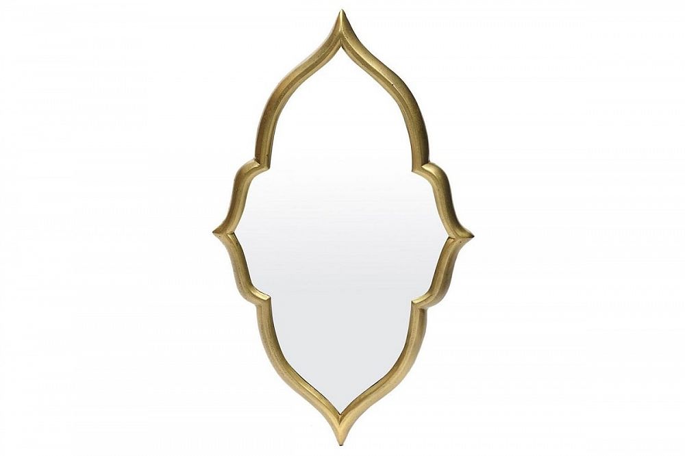 Большое настенное фигурное зеркало Secret De Maison Morocain 5112 в металлической раме цвета античная медь
