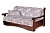 Диван-кровать Рея с деревянным декором из массива бука светлого цвета