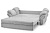 Диван-кровать Калипсо с механизмом аккордеон и подушками на подлокотниках светло-серого цвета