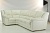 Белый кожаный угловой диван Оберон со спальным местом