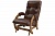 Бежевое кресло-глайдер Комфорт Медисон 68 с декором цвета Венге