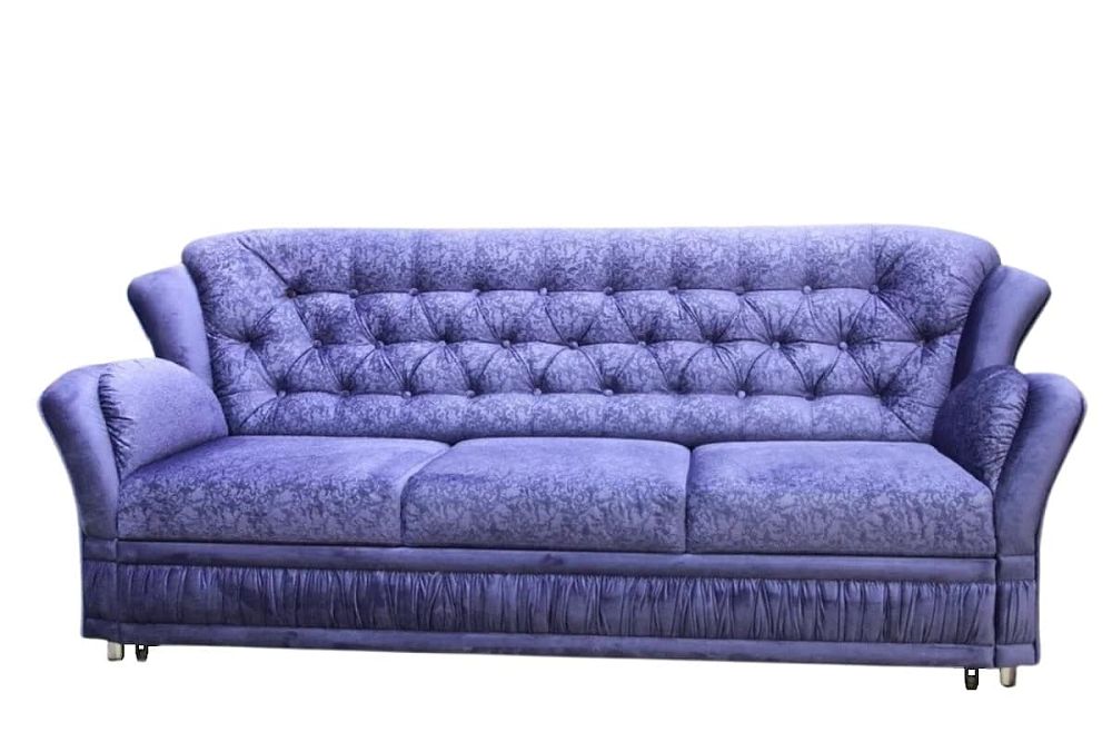 Диван дельфин Лера со спальным местом и мягкими полукруглыми подлокотниками