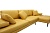 Кожаный угловой диван Милан с оттоманкой в интерьере гостиной комнаты