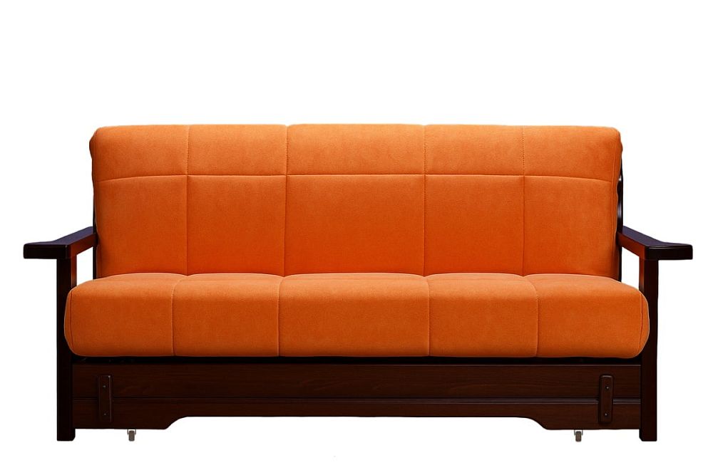 Диван аккордеон Брест с ящиком и деревянными подлокотниками — купить в Москве с доставкой по России