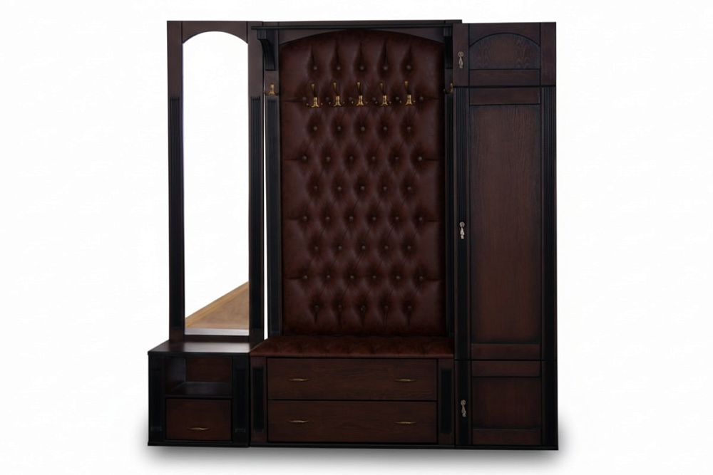 Прямая прихожая с зеркалом и вешалками Консул — купить в Москве с доставкой по России