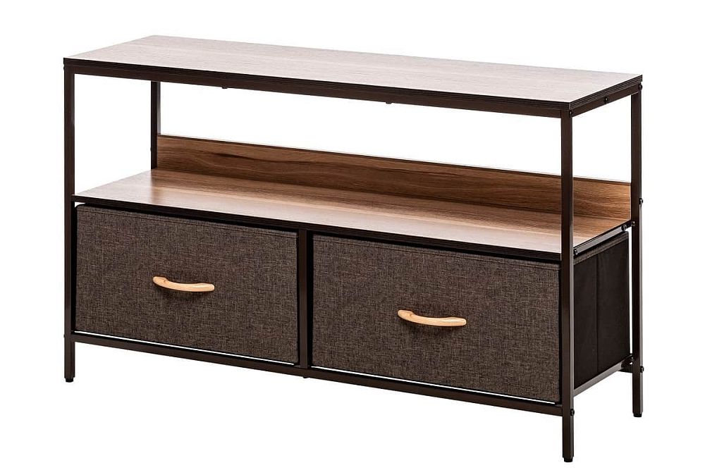 Комод Локи с двумя ящиками и полками в скандинавском дизайне