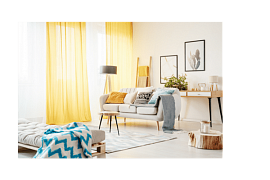 Диваны и шторы. Пространство интерьера.