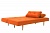 Фото сидения и спинки оранжевого дивана Варшава со спальным местом