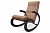 Белое кресло качалка Комфорт Uno с темными подлокотниками, вид сбоку