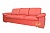 Красный кожаный диван Верона Мадрас в интерьере
