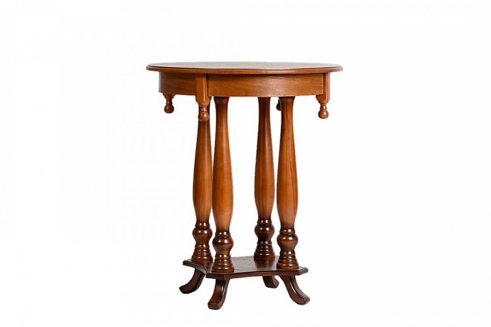 Журнальный столик Грация с круглой столешницей с декором для гостиных комнат