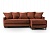 Фото коричневого углового дивана Новалис с механизмом еврокнижка